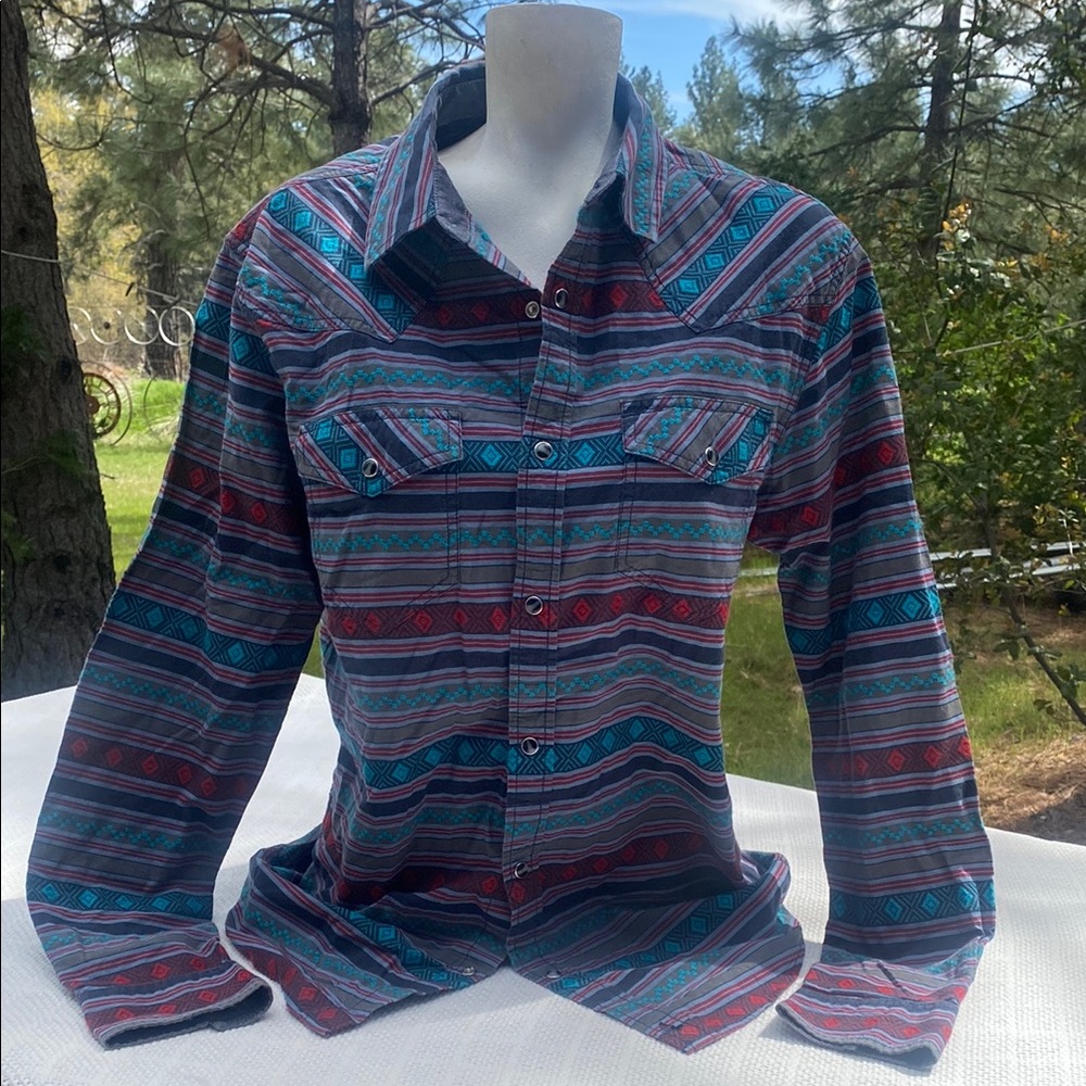 Cody James Western Shirt Pearl Button Medium🖤 Like Nee